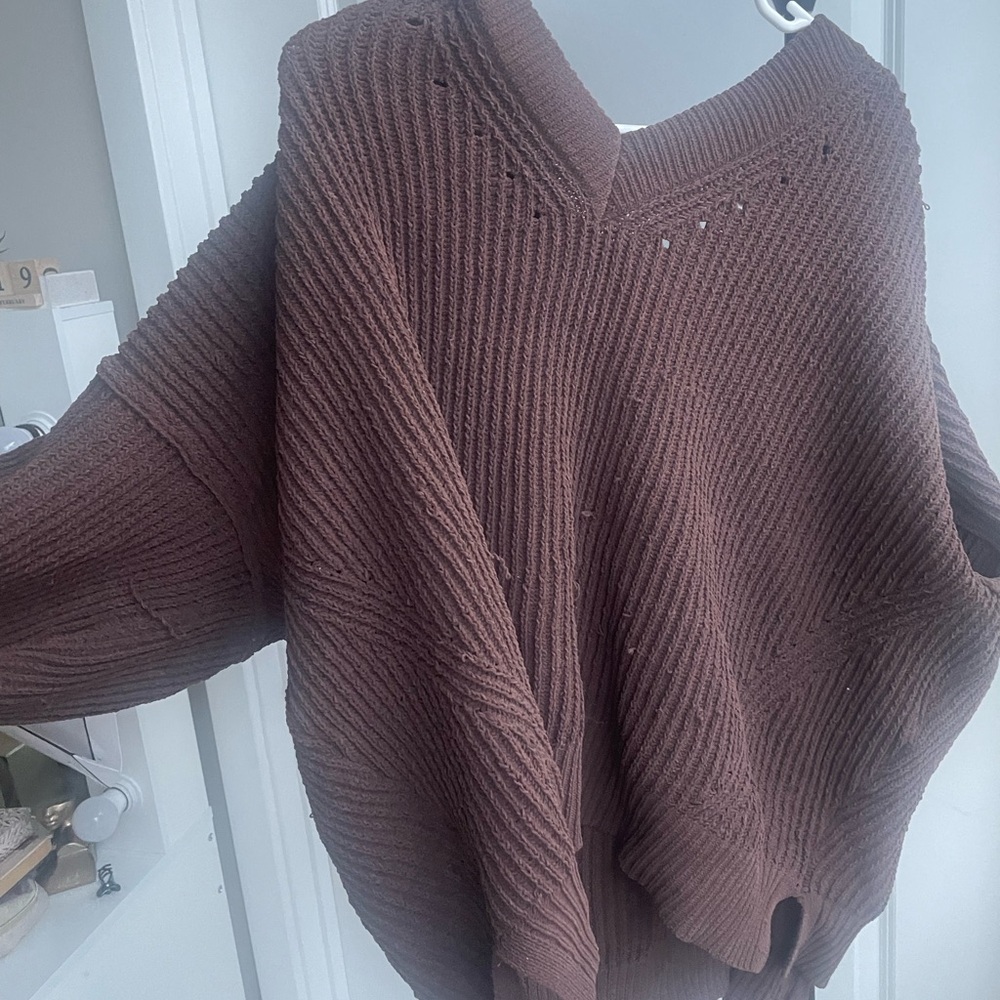 Cozy Brown Ribbed Sweater